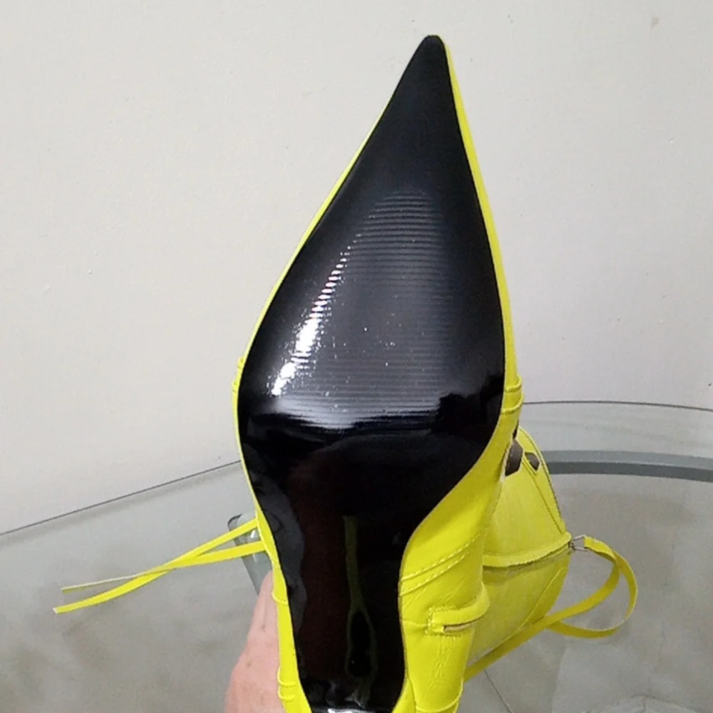 🎁FREE GIFT INCLUDED Brand New High Knee Boots Stiletto Heel Pointed Toe Tassels - Picture 13 of 16